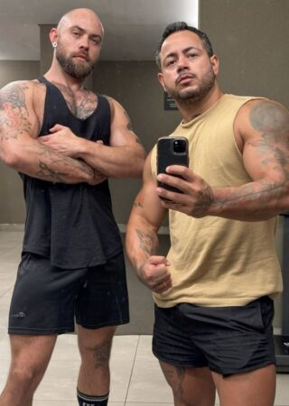 Brazilian gay porn performers' couple Dionísios Casal